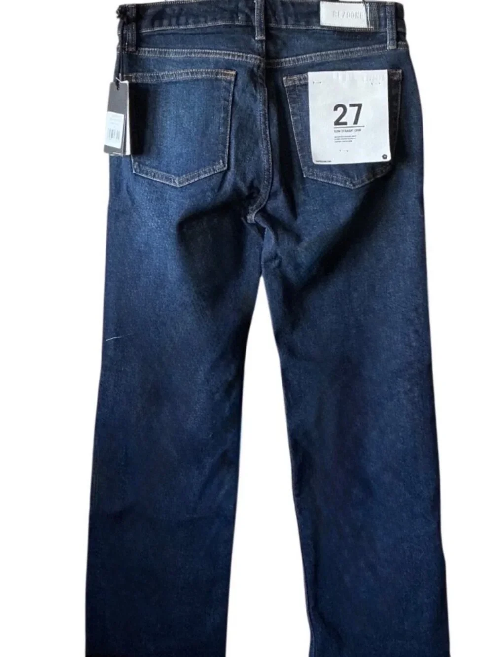 RE/DONE Ollie Slim Straight Crop Dark Indigo Jeans Size 27 New With Tags